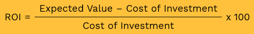 return on investment formula